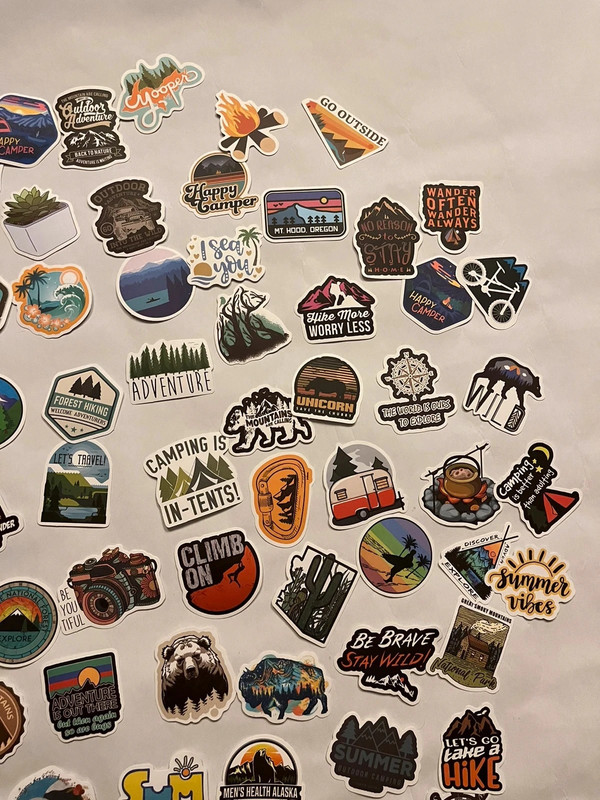 Bundle of 50 camping trips stickers 4
