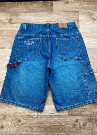 Short Carpenter Jean Bleu US Polo Assn Homme Brodé | Taille FR46 / W36 US | Style JNCO Baggy Y2K, marque: U.S. Polo Assn., état: Très bon état, taille: W36 | FR 46, 35,00 €, 37,45 € Protection acheteurs incluse