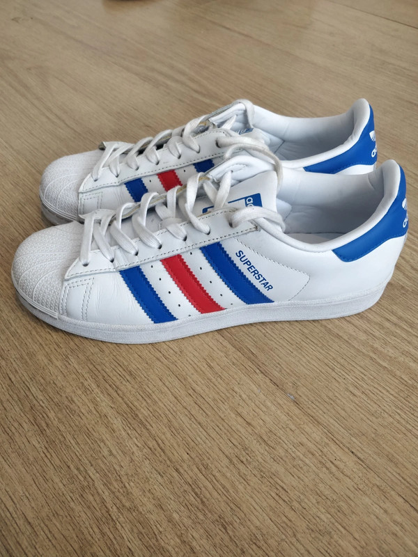 Ga door Markeer Abstractie Adidas superstar sneakers maat 40 2/3 rood, wit, blauw - Vinted