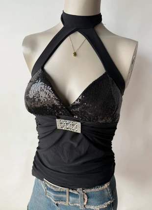 Topje met pailletten, merk: Vintage Love, staat: Heel goed, maat: S / 36 / 8, € 12,00, € 13,30 inclusief Kopersbescherming