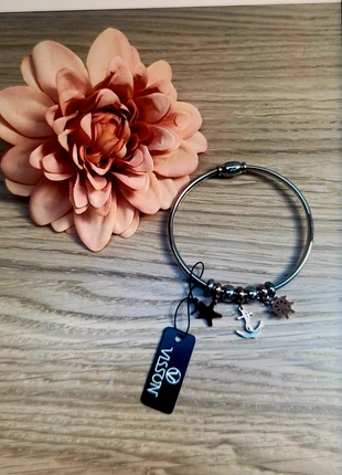 Bracelet femme avec charms  en acier inoxydable modèle ancre de bateau avec strass, brand: visson, condition: New with tags, €8.00, €9.10 includes Buyer Protection