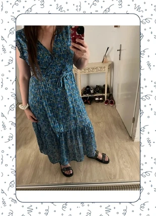 Robe fleurie longue bleue, brand: Lili & Lala, condizioni: Ottime, taglia: L / IT 44 / EU 40, €13.00, €14.35 include la Protezione acquisti