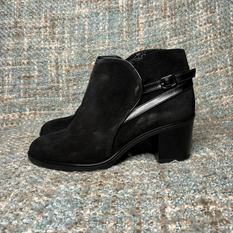 Cordani Beverly Heeled Ankle Booties in Black Suede 3