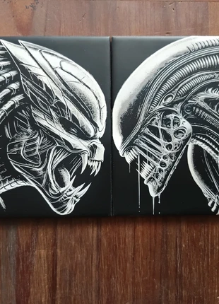 Carrelage gravé au laser - alien vs predator, brand: Fait Main, condition: New without tags, €10.00, €11.20 includes Buyer Protection Pro