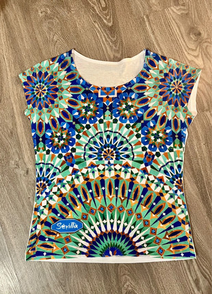 Camiseta estampada mosaico • Talla L, marque: boutique andaluza, état: Très bon état, taille: L / 40 / 12, 6,00 €, 7,00 € Protection acheteurs incluse