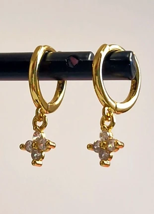 Boucle d'oreille en bronze plaqué argent s925 pour les femmes doré, condition: Very good, €13.00, €14.35 includes Buyer Protection Pro