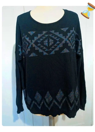 💎Pull angora femme noir fils lurex multicolore motif graphique t m 38 l 40 clara.s, marque: Clara's, état: Très bon état, taille: M / 38 / 10, 10,00 €, 11,20 € Protection acheteurs incluse