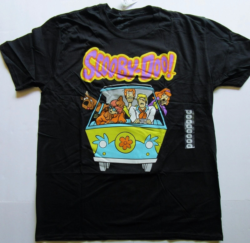 Scooby-doo Extra Large Black T-shirt Scooby Doo & The Gang Size Xl