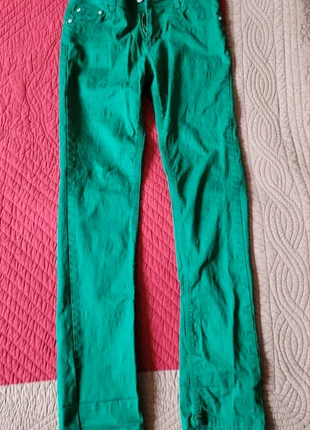 Pantalon vert foncé coupe droite jeans femme 36, marque: Tissaia, état: Satisfaisant, taille: S / 36 / 8, 1,50 €, 2,28 € Protection acheteurs incluse