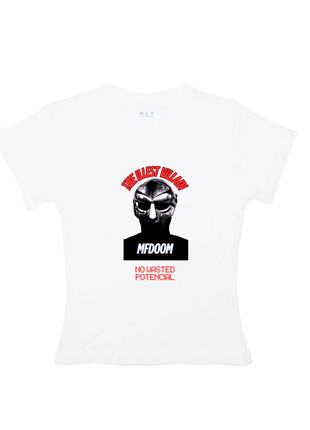 Baby Tee / No Wasted Potencial / MF DOOM, marca: NO WASTED POTENCIAL, estado: Novo sem etiquetas, tamanho: XS / 34 / 6, €15.99, €17.49 inclui Proteção do Comprador