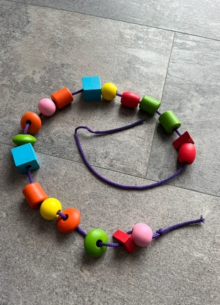 Perlenspiel - auffädeln - Holzperlen, merk: Sonstiges, staat: Heel goed, maat: Universeel, € 3,00, € 3,85 inclusief Kopersbescherming