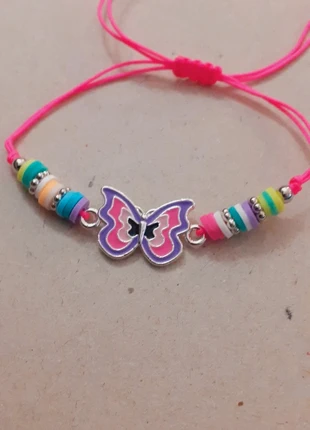 Bracelet papillon ajustable pour fille rose chic, estado: Novo com etiquetas, €2.80, €3.64 inclui Proteção do Comprador