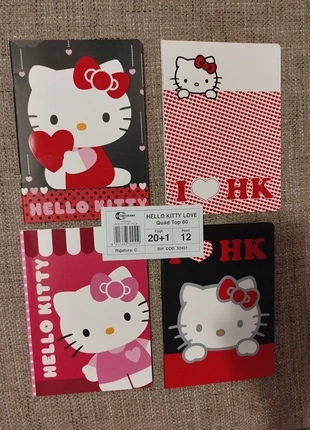 Quaderni a righe con margine, formato A5 Hello Kitty - set da 4, marca: Sanrio, estado: Novo com etiquetas, €4.00, €4.90 inclui Proteção do Comprador