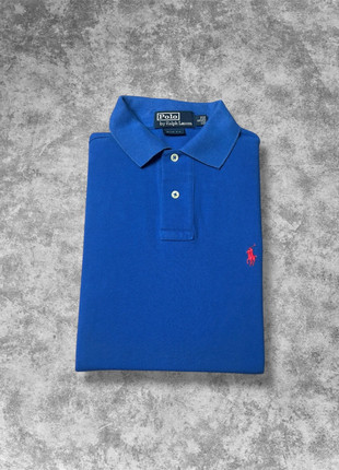 Polo Ralph Lauren uni bleu logo brodé rouge 100% coton - S slim, marque: Ralph Lauren, état: Très bon état, taille: S / 36 / 8, 22,90 €, 24,75 € Protection acheteurs incluse