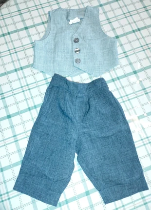 Ensemble 6 mois gris, état: Bon état, taille: 6-9 mois / 68 cm, 2,00 €, 2,80 € Protection acheteurs incluse