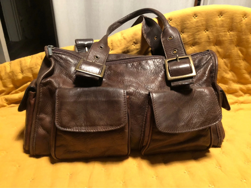 Sac en sale cuir vieilli