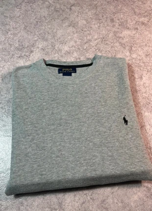 Pull Nid D'Abeille Ralph Lauren Gris Logo noir / Taille L, merk: Ralph Lauren, staat: Heel goed, maat: L, € 35,00, € 37,45 inclusief Kopersbescherming
