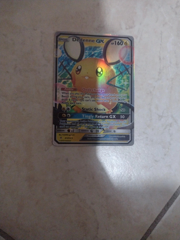 Carta pokemon Dedenne Gx in inglese 57/214