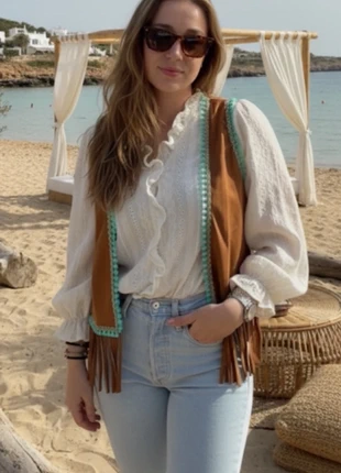 Gilet - bohostyle- ibizastyle, merk: handmadebysuus, staat: Nieuw zonder prijskaartje, maat: L / 40 / 12, € 2,99, € 3,84 inclusief Kopersbescherming Pro