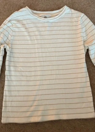 Girls River Island Long Sleeve Top – Age 11 / 146cm – Cream & Gold, brand: River Island, condition: Very good, size: 11 years / 146 cm, £4.00, £4.62 includes Buyer Protection