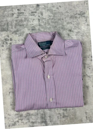 Chemise rayée à col Ralph Lauren logo brodé manches longues homme old money L, brand: Ralph Lauren, condition: Good, size: XL, €11.50, €12.78 includes Buyer Protection