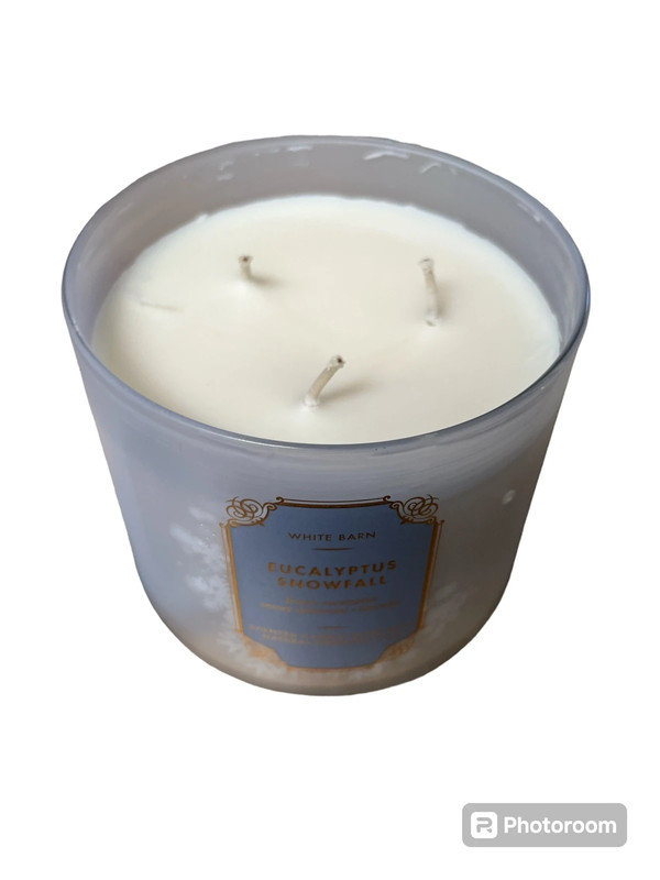 Bath & Body Works White Barn Eucalyptus Snowfall 3-Wick Candle 2