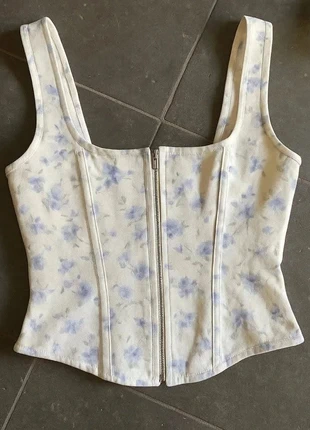 Corset Blanc Fleuri Pastel – Romantique / Bohème Chic / Vintage / Été, brand: Maison Élodiane, condizioni: Ottime, taglia: M / IT 42 / EU 38, €39.99, €42.69 include la Protezione acquisti Pro