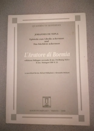 L'Aratore di Boemia - Johannes De Tepla - Edizioni Parnaso, état: Très bon état, 50,00 €, 53,20 € Protection acheteurs incluse