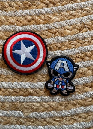 Lot de 2 écussons thermocollant Captain America, zustand: Sehr gut, 5,00 €, 5,95 € beinhaltet Vinted-Käuferschutz Pro