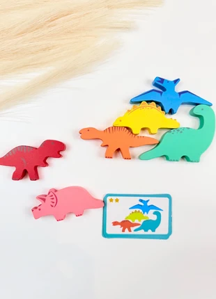Jeu de cartes à reproduire jouet éducatif casse-tête dinosaures, marca: Montessori, estado: Novo sem etiquetas, €9.90, €11.10 inclui Proteção do Comprador Pro