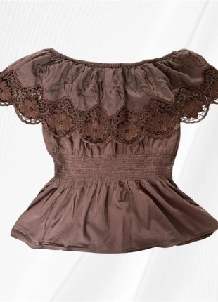 Top y2k épaules nues, marke: COQUETTE, zustand: Sehr gut, größe: L / 40 / 12, 8,00 €, 9,10 € inklusive Vinted-Käuferschutz