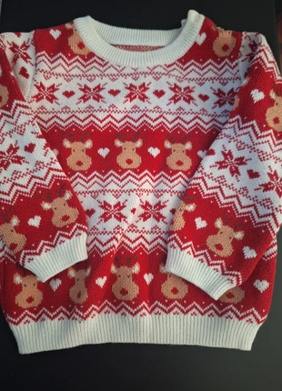 Kersttrui, merk: C&A, staat: Heel goed, maat: 9-12 maanden / 74 cm, € 2,00, € 2,80 inclusief Kopersbescherming