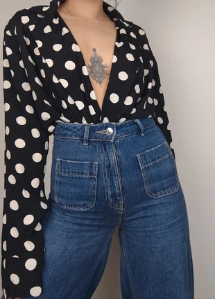 Body manche longue motifs pois style Vintage Zara taille S, marque: Zara, état: Très bon état, taille: S / 36 / 8, 12,00 €, 13,30 € Protection acheteurs (Pro) incluse