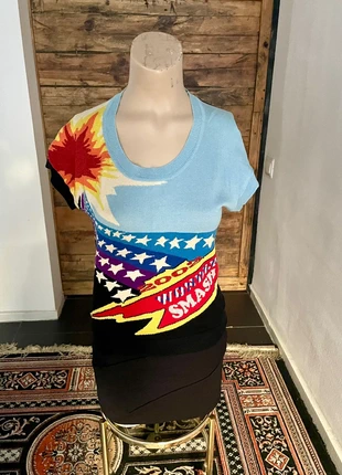 Kenzo Jeans vintage Kenzo knit top/pull graphique vintage Kenzo / camiseta retro Kenzo estilo cómic, marque: Kenzo Jeans, état: Très bon état, taille: S / 36 / 8, 45,00 €, 47,95 € Protection acheteurs incluse