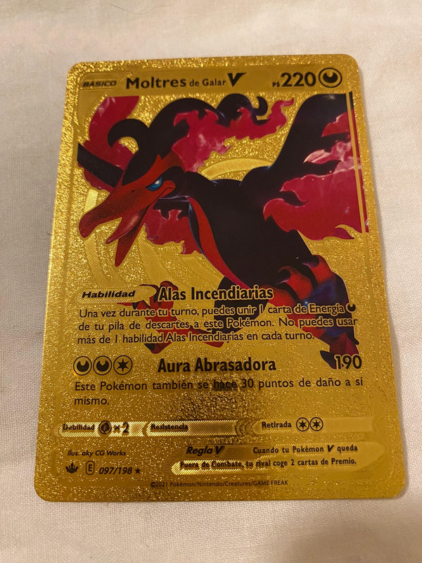 carta pokémon moltres de galar v, alas incendia - Comprar Cartas  Colecionáveis antigas no todocoleccion