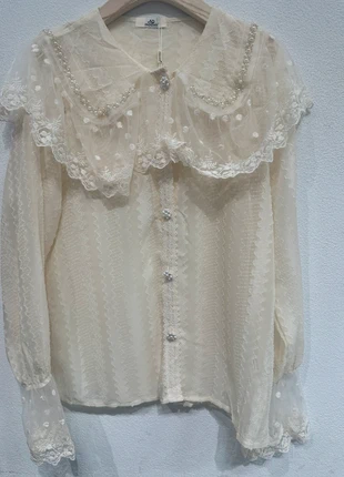 Blouse vintage dentelle, état: Neuf avec étiquette, taille: Taille unique, 13,99 €, 15,39 € Protection acheteurs incluse