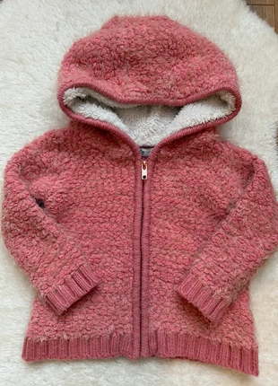 M&S Kids pink textured hooded cardigan – 1½–2 years, brand: Marks & Spencer, condition: Very good, size: 18-24 months / 86 cm, £2.50, £3.00 includes Buyer Protection