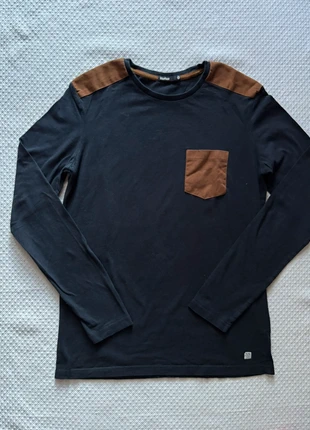 T-shirt manches longues Bizzbee Taille M Coupe droite / Bleu marine et Marron, marke: Bizzbee, zustand: Sehr gut, größe: M, 2,00 €, 2,80 € inklusive Vinted-Käuferschutz