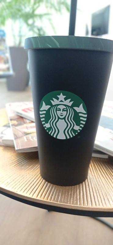 Starbucks verre cold cup gourde gobelet tumbler neuf noir mat marbre vert