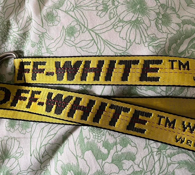 Off white store belt gold