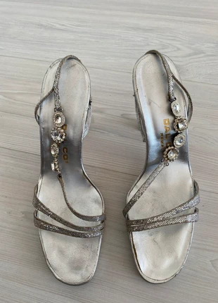 Dal Cò Roma sandali gioiello in pelle argentata, brand: Dal Cò, condizioni: Ottime, taglia: 38, €28.00, €30.10 include la Protezione acquisti