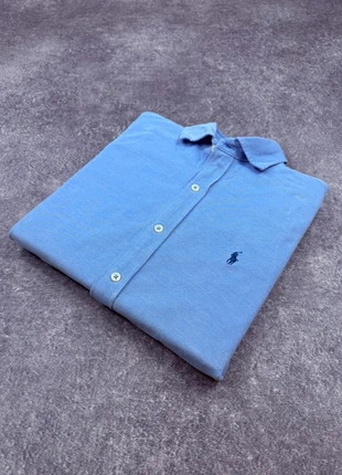 Chemise Ralph Lauren Homme taille S bleu claire logo brodé bleu en coton excellent état, merk: Ralph Lauren, staat: Heel goed, maat: S, € 32,00, € 34,30 inclusief Kopersbescherming