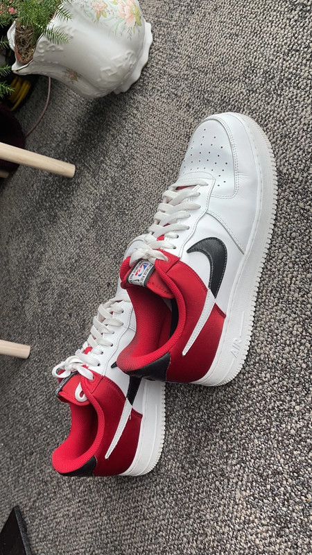 Nike Air Force 1 07 NBA Red Black White Vinted