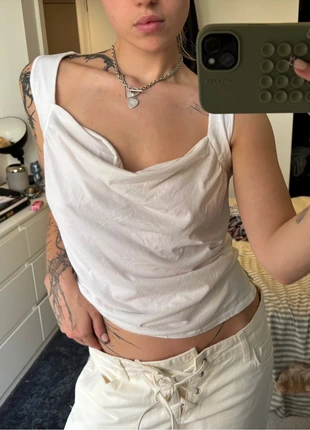 Vintage White Drapy Top size S/M, brand: Vintage Dressing, condition: Very good, size: M / 10, £15.00, £16.45 includes Buyer Protection