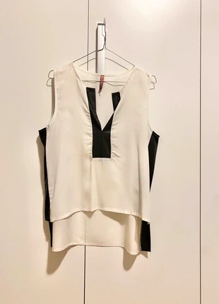 Top bicolor con dettagli in ecopelle, marca: Imperial, estado: Muy bueno, tamaño: M / 38 / 10, 4,00 €, 4,90 € Protección al comprador incluida