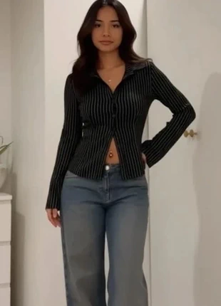 Chemise noire rayée cintrée taille M, marque: shirtly, état: Très bon état, taille: M / 38 / 10, 42,90 €, 45,75 € Protection acheteurs incluse