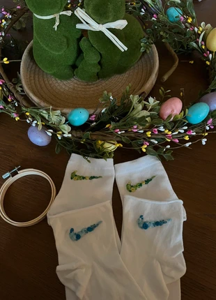 Calzini ricamati, marque: Socks, état: Neuf sans étiquette, taille: S | 35–38, 10,00 €, 11,20 € Protection acheteurs incluse