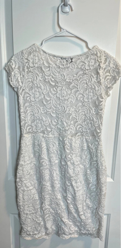 Women’s Large Ci Sono White Lace Dress 4