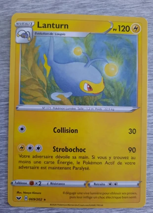 Carte Pokémon Lanturn 069/202 Epée et Bouclier, brand: Pokémon, condition: Very good, size: One size, €1.00, €1.75 includes Buyer Protection