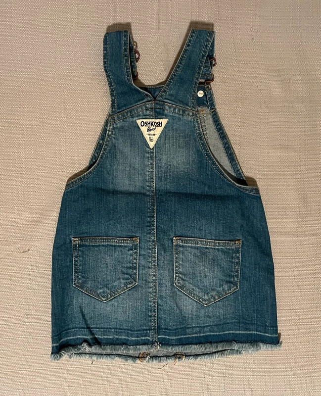 Osh Kosh Blue Denim Dress Jumper Size 18 Months 3